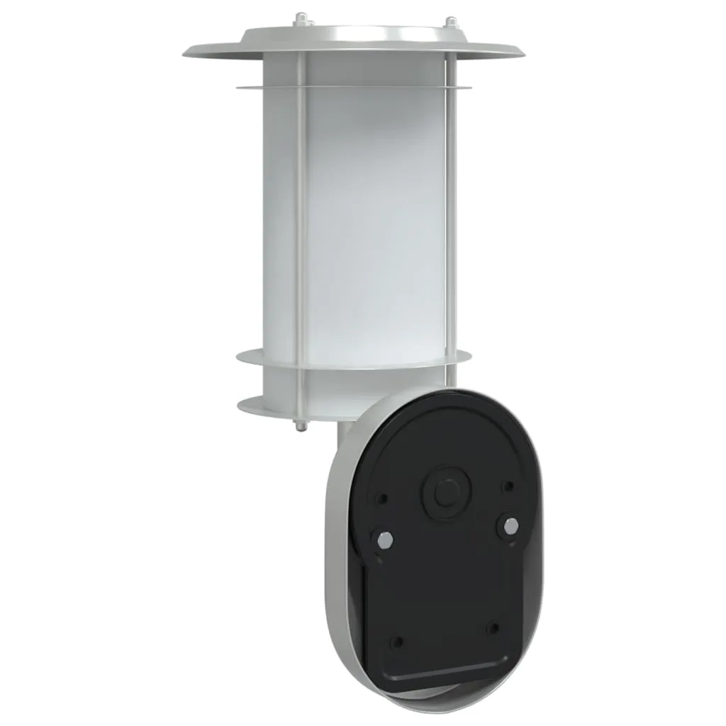 vidaXL Outdoor Wall Lights with Sensors 2pcs Silver Stainless Steel