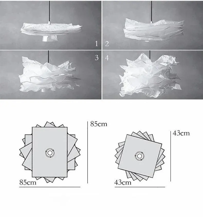 White Ceiling Light, Rice Paper Ceiling Light
