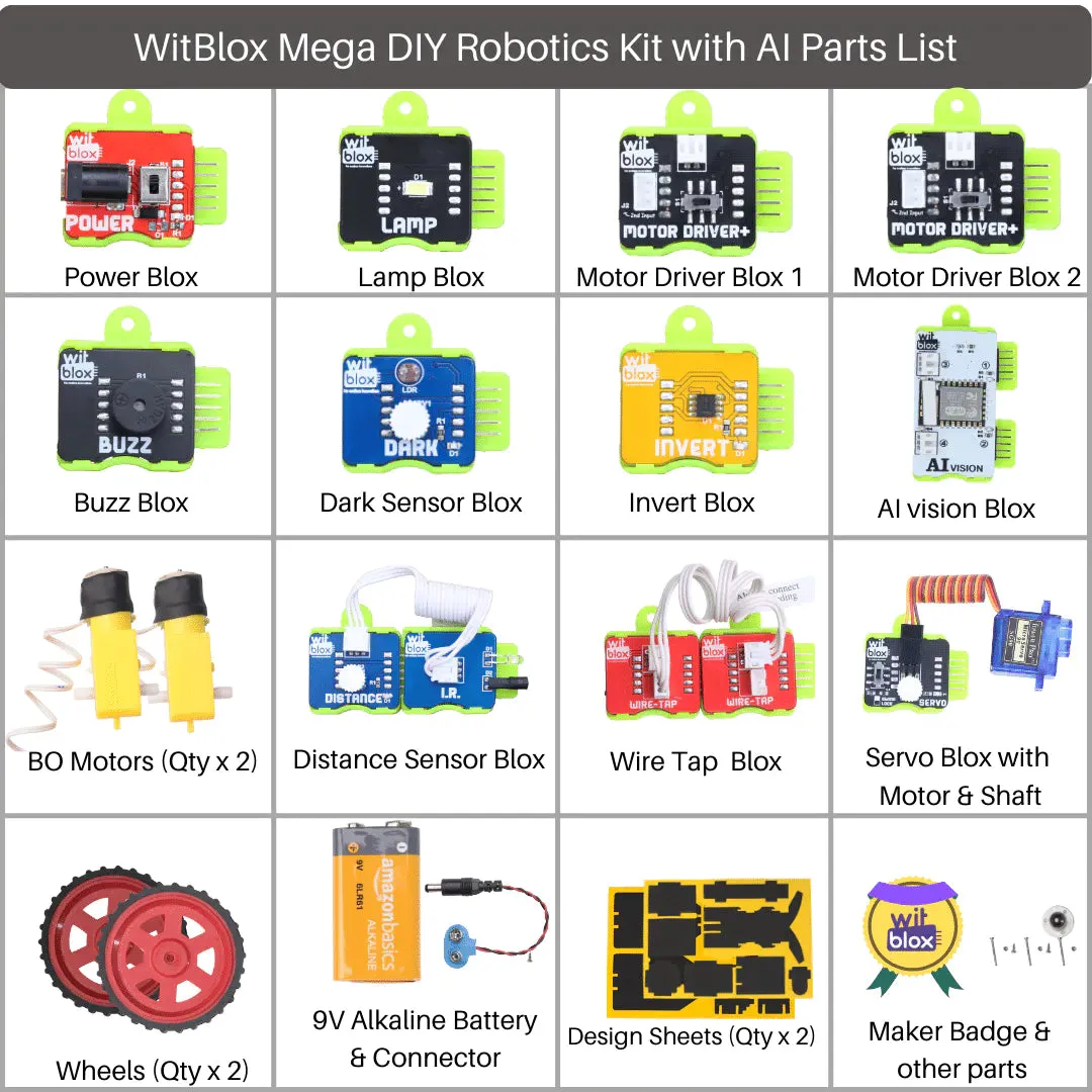 WitBlox Mega DIY Robotics Kit with Artificial Intelligence Edition [AI]