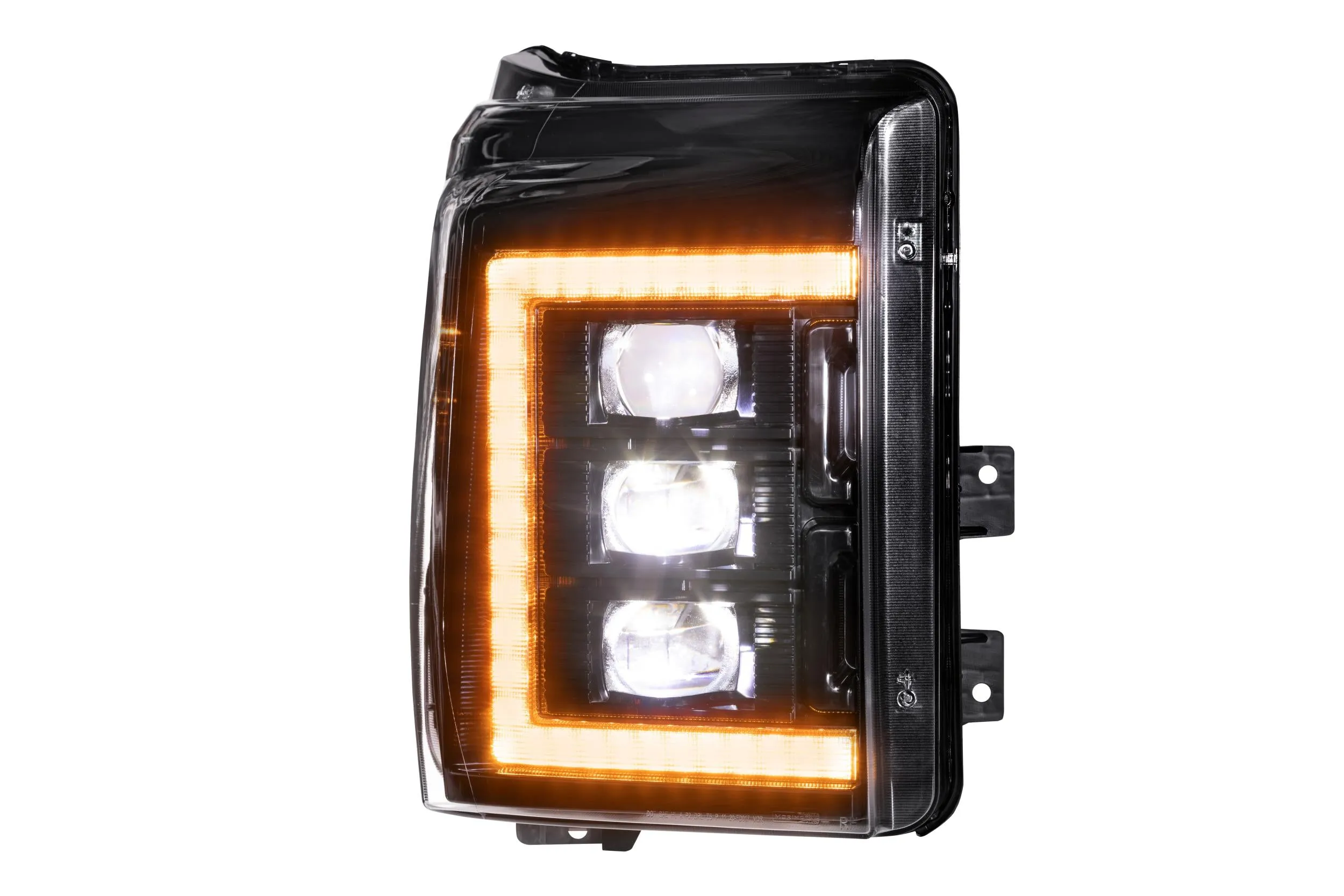 XB LED Headlights: Ford Super Duty (11-16) (Pair / Amber DRL)