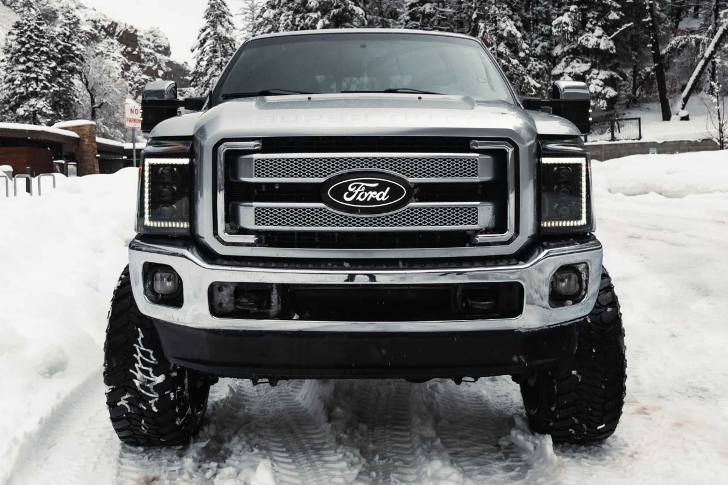 XB LED Headlights: Ford Super Duty (11-16) (Pair / White DRL)