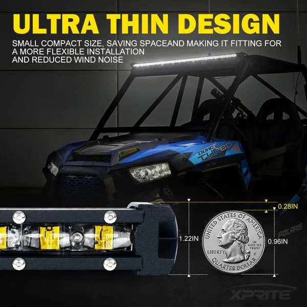 Xprite Flood Beam CREE LED Light Bar Ultra Thin Astro Series - 8"/14"/20"/26"/32"/38"/42'/44"/50"